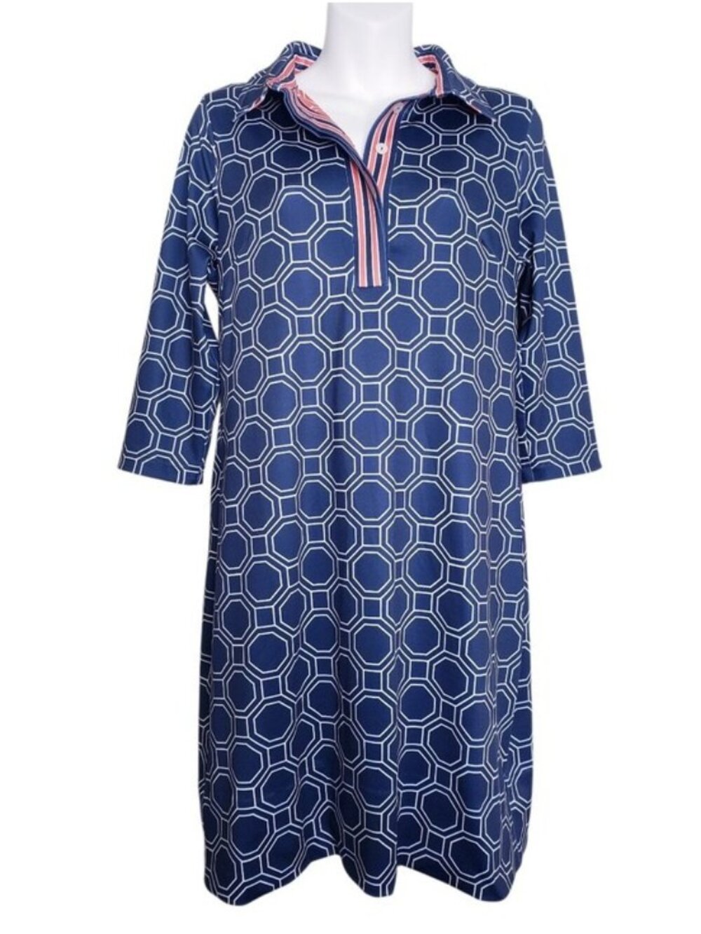 Gretchen Scott Navy Blue Jersey Everywhere Dress Women's Size Medium